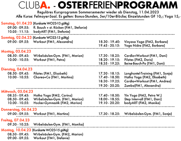 osterprogramm 2023